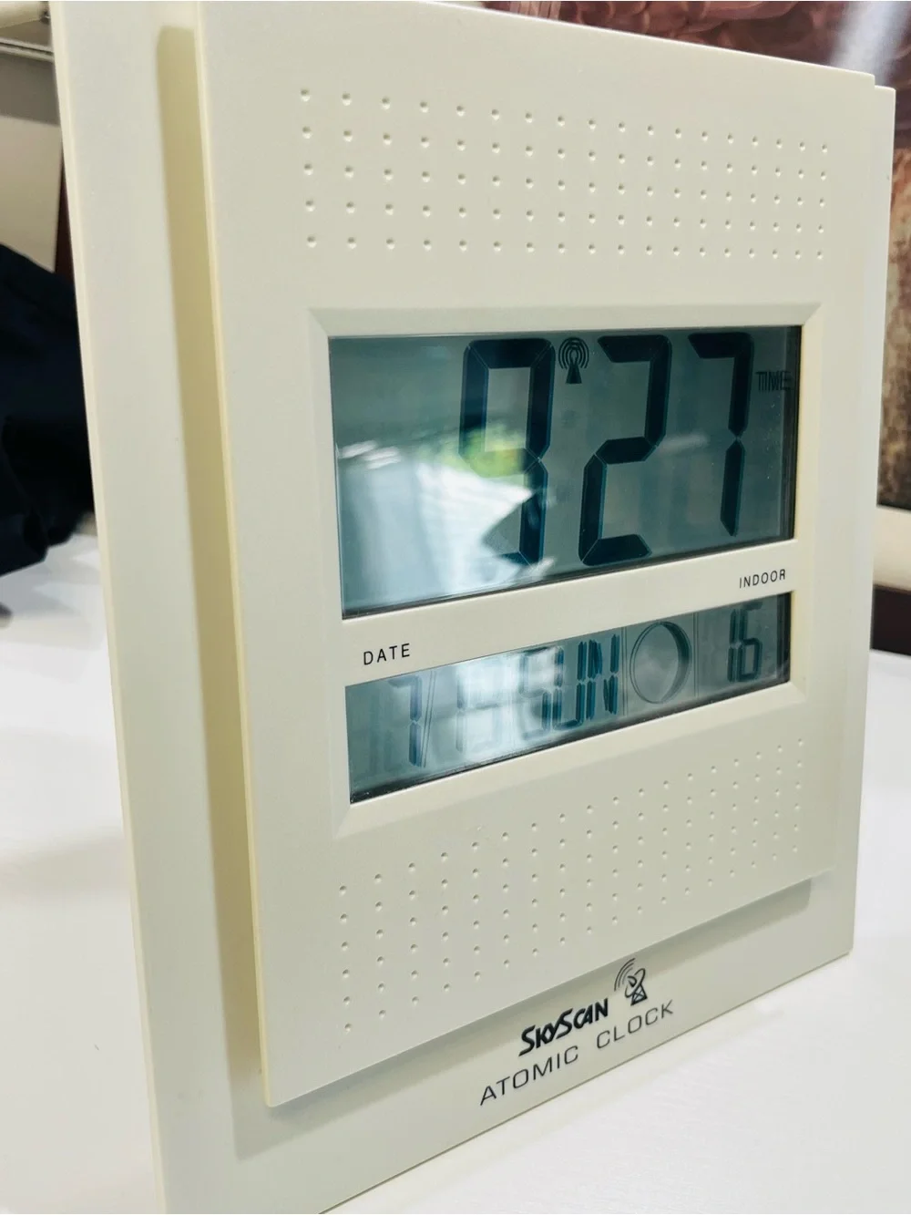 White Atomic Digital Wall Clock